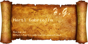 Hertl Gabriella névjegykártya